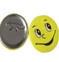 Metal Back Button Badge with Safety Pin