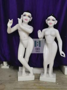 24 Inch Marble Radha Krishna Statue