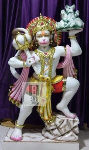 30 Inch Marble Hanuman Statue