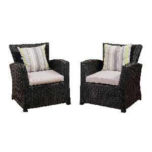 2 Sofa Chair Set with Cushion