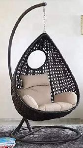 Iron Hanging Swing Chair with Cushion