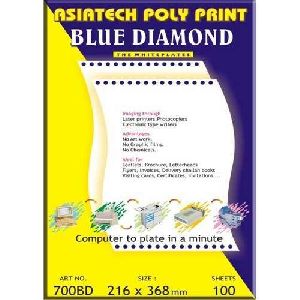 Blue Diamond Mini Offset Polyester Plate