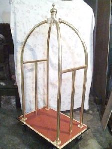 Brass Luggage Trolley