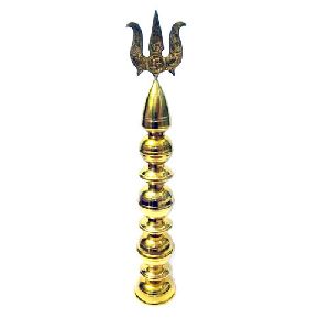 Temple Kalash Brass Trishul