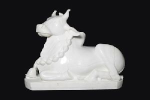 Marble Nandi Statue