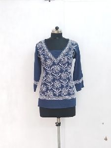 Fancy Chikan Embroidered Top