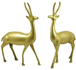 Brass Deer Statue