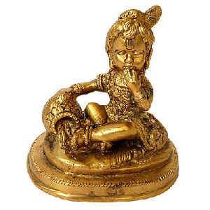 Brass Laddu Gopal Statue