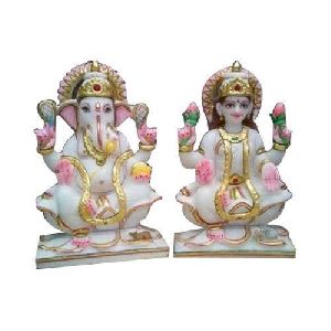 Marble Laxmi Ganesh Statue