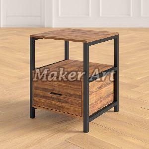 Block End Table with Storage