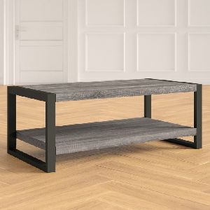Wooden and Iron Coffee Table