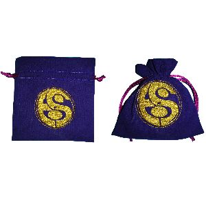 Velvet Drawstring Jewelry Pouch With Logo