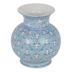 GABP5 Blue Art Pottery Flower Vase