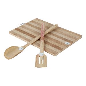 Bamboo Chopping Board & Spatula Set