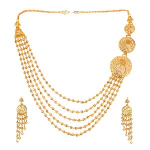 MNT1058 Gold Plated Jewellery Set