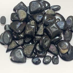 Black Druzy Agate Stone
