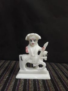 White Marble Statue of Ramdev (5inche)