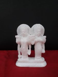 White Marble Vishnu Laxmi Statue