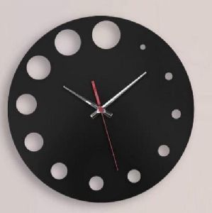 black wall clock