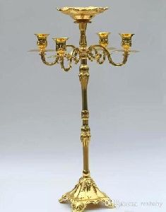 Gold wedding candelabra