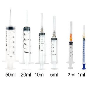 Disposable Syringes 1 ml, 2 ml, 5 ml, 10 ml, 20ml, 50ml