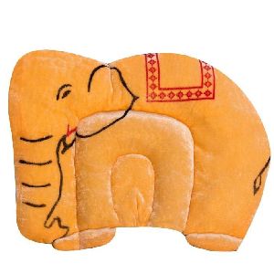 Mustard Elephant Shaped Baby Pillow