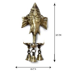 Brass Antique Ganesha Wall Hanging