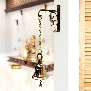 Wall Hanger Brass Iron Bell