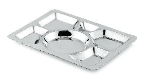 Stainless Steel Rectangular Compartment Tray