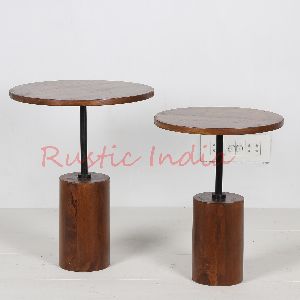 Fancy Iron & Wooden Side Table