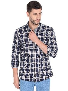 Mens Checkered Casual Regular Fit Full Sleeves Cotton Shirt