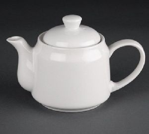 White Plain Ceramic Tea Pot
