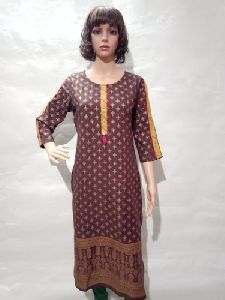 Painted Ladies Rayon Kurti