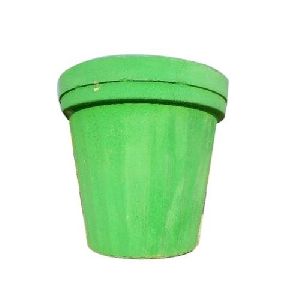 Green Cement Flower Pot