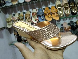 Ladies Golden Sandals