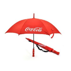 Red Printed Polyester Promotional Umbrella
