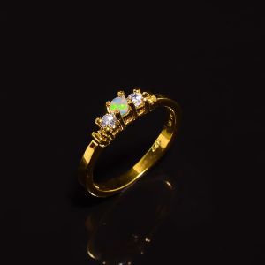 fancy gold plated ring
