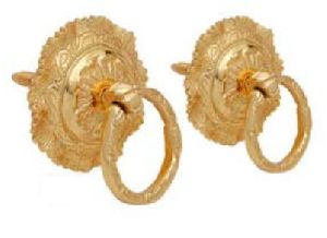 Flower Design Brass Door Knocker