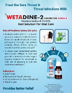 Wetadine-2 Germicide Gargle Povidone Iodine Solution