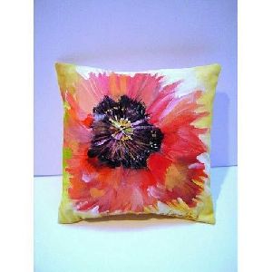hand painted cushion cover