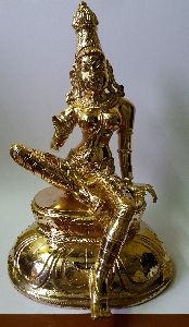 South Indian Bronze Goddess PARVATI Statue 7 inches