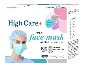 HIGHCARE+ 3PLY SURGICAL FACE MASK 100 PCS BOX