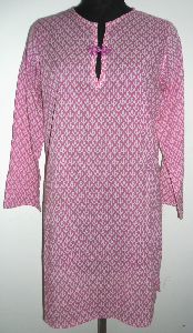 Block Printed Cotton Voile Kurta