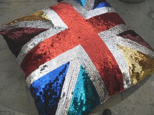 Union Jack Fully Sequin Pillows