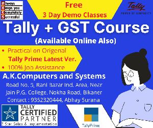 TallyPrime + GST Course Training Services