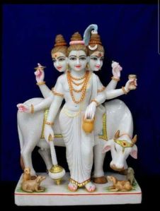 Marble Dattatreya Statue