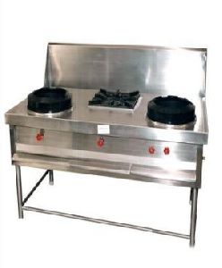 Commercial Chinese Double Burner Gas Stove