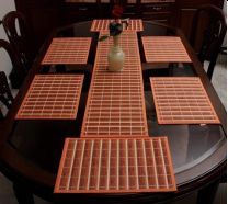 30x45 Cm Bamboo Greens Bamboo Dining Multicolor Stripes Table Mats