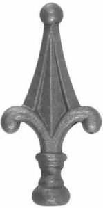 Forge Wrought Iron Rail Head