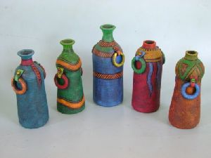 Terracotta Decorative Bottles